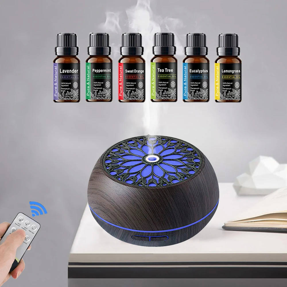 

Diffuser For Home 550ml Diffuser 6 Long Lasting Oils Soundwave Humidification Timer Ambient Light for 800sqft Rooms