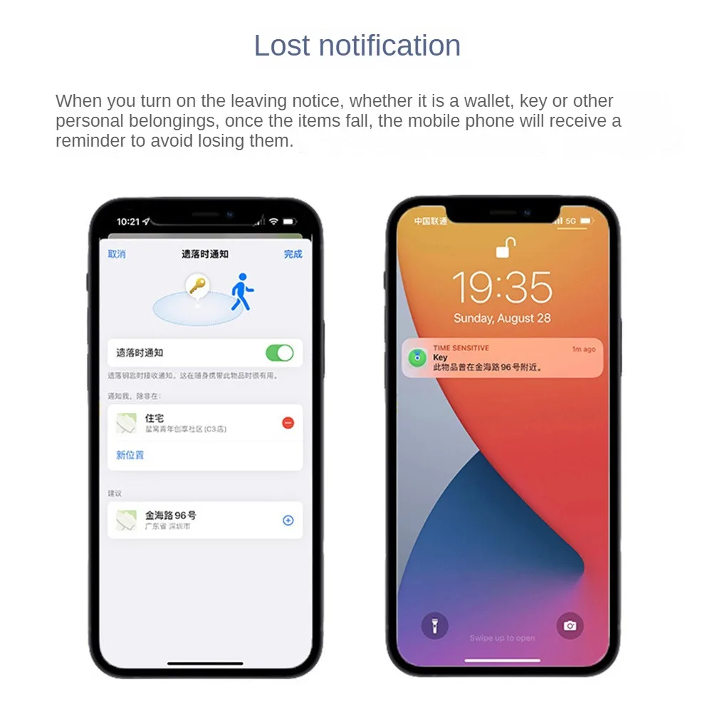 Smart Mini Locator Bluetooth, iTag, Anti-lost, Dispositivo de Alarme para Chave, Carteira, Pet, Localizador de Bagagem, Trabalhar com a Apple Find