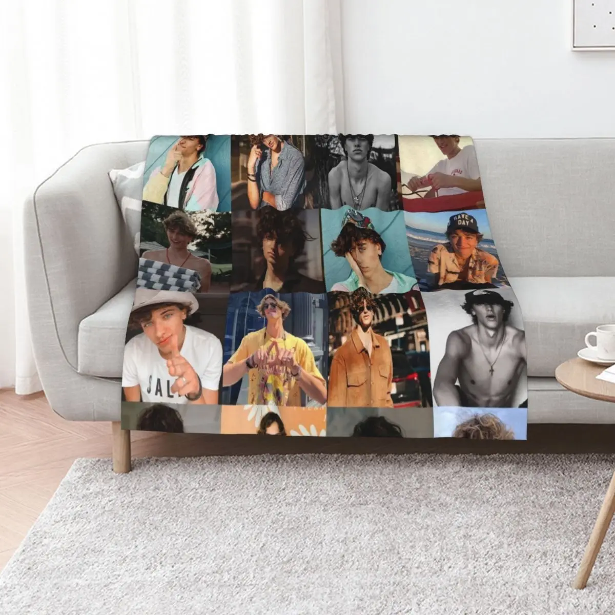 

Gavin Casalegno Collage Throw Blanket Soft Thermal Bed linens Soft Plush Plaid Blankets