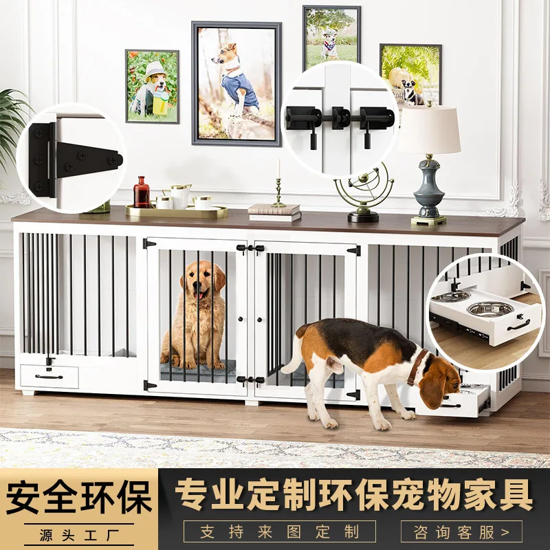 Panel Dog Cabinet Indoor Dog Villa Small to Medium Cat and Dog House Steel Wood Kennel Fence Fence Fence