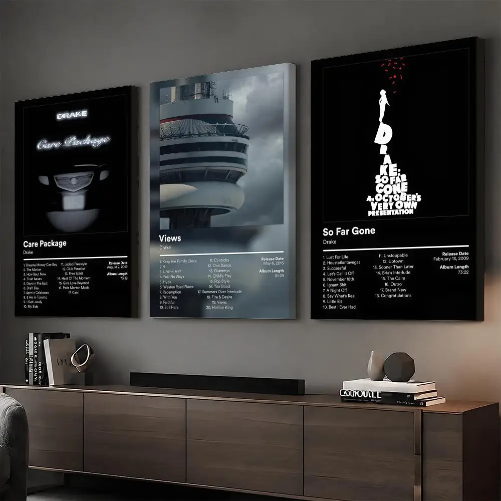 D-Drake Singer Rapper Painting Calligraphy HD Modern Style Inner Frame Canvas Bedroom Room Hallway Wall Art Decor