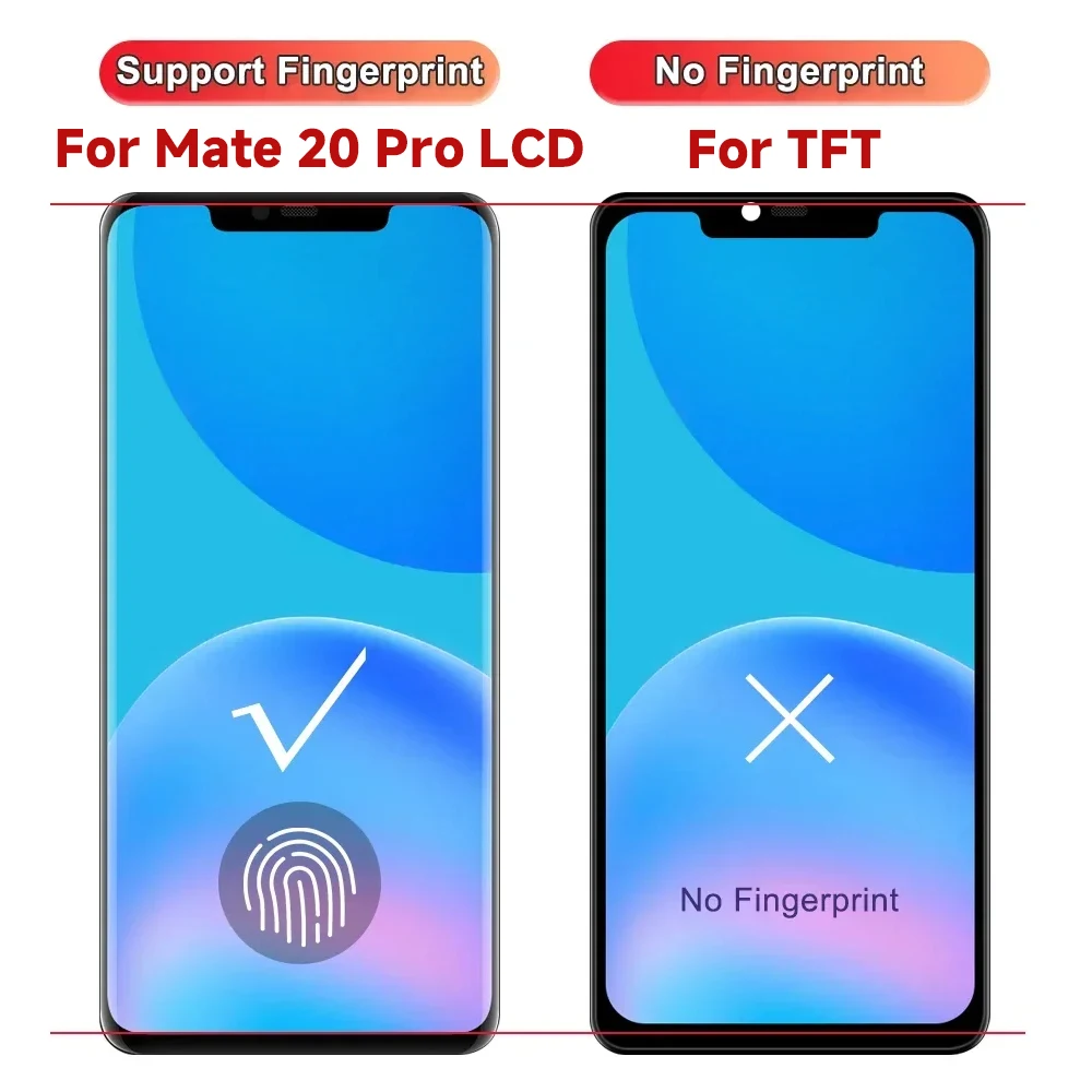 For HUAWEI Mate 20 Pro 6.39\'\'For Mate20 Pro LYA-L09 L29 AL00 LCD Display Touch Screen Digitizer Assembly Replacement