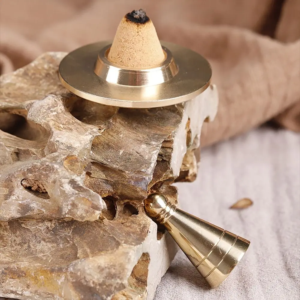 Pure Copper Incense Burner Chinese Ancient Style Incense Tools Tower Incense Model Set Making Molds Moulds Retro Brass Censer