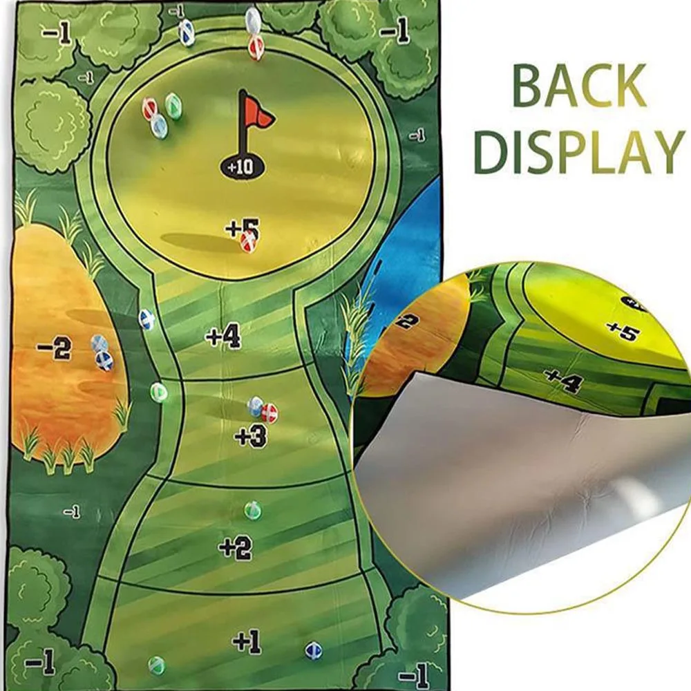 Golf Swing Practice Mat - Outdoor Hitting Mat Set with Plush Sticky Ball Surface, Ideal for All Skill Levels.