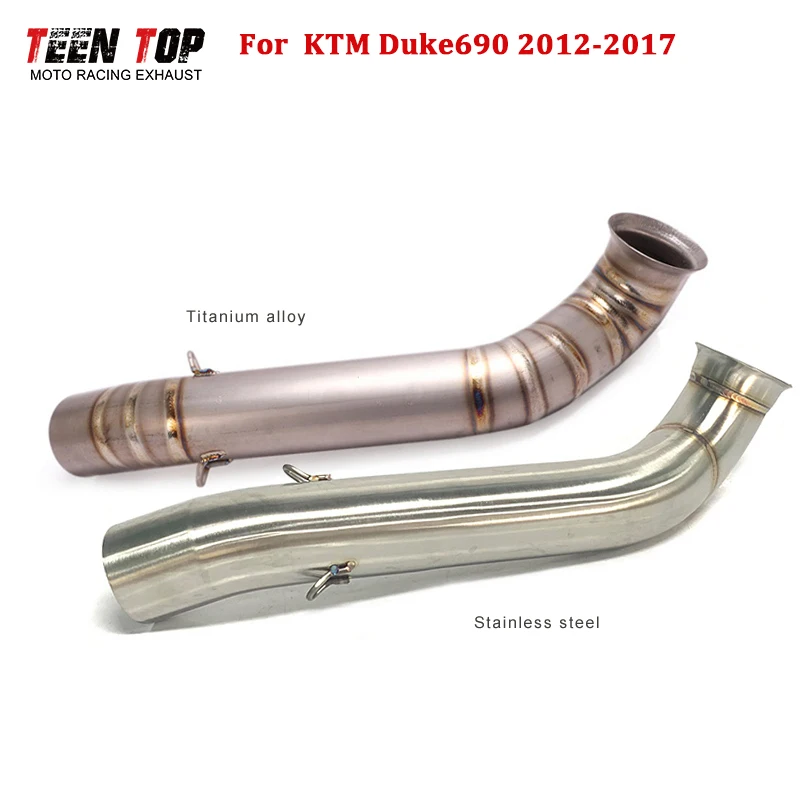 

51 мм Decat Pipe для KTM Duke 690 Выхлопная средняя соединительная труба 2012-2017 Мотоцикл Escape Moto Mid Connect Pipe Duke 690 Выхлопная труба