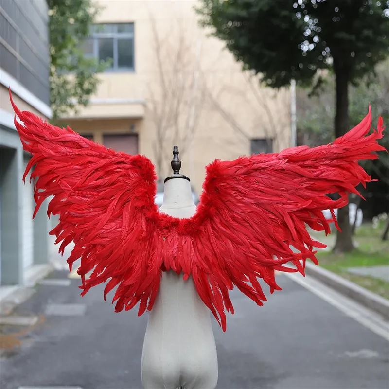 Angel Wings Feather Wing Red Swallow Red Devil Wings For Wedding Party Halloween Stage Performance Show