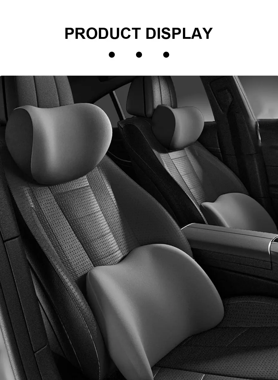 SEAMETAL Auto Kissen Innen Memory Foam Auto Kopfstütze Kissen Universal Auto Taille Kissen Schutz Kopf Hals Kissen Zubehör – Detail 12