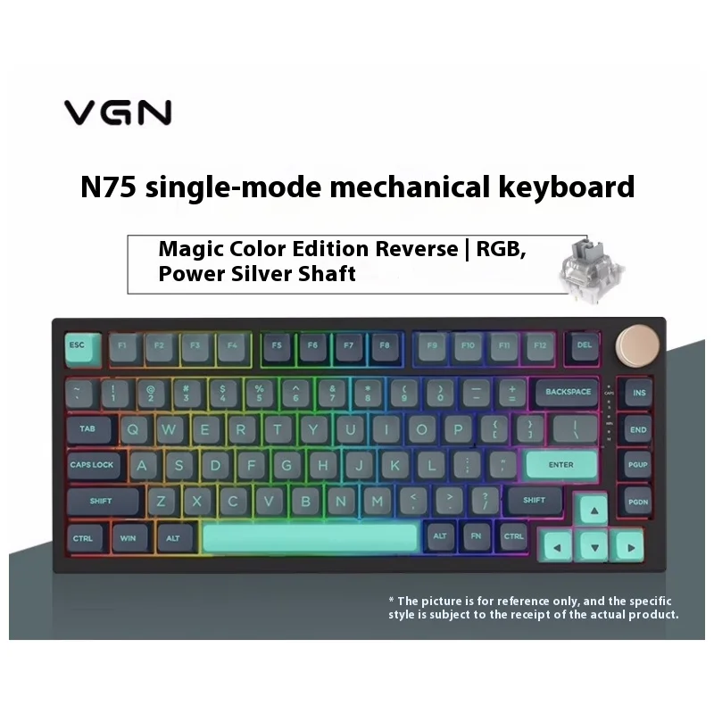 

Vgnn75 Wired/Wireless/Bluetooth Three-Mode Custom E-Sports Office Machine Keyboard Gasket Structure Full Key Hot Swap Rgb Light