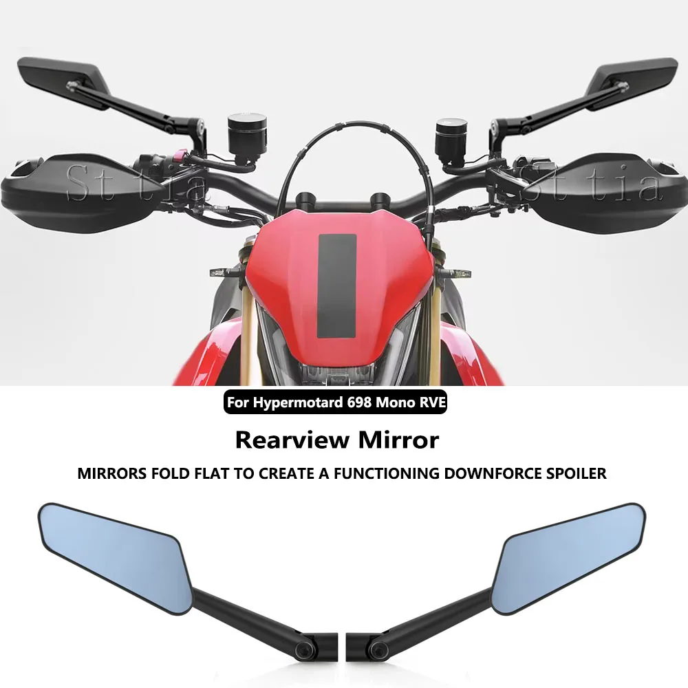 

New Motorcycle Mirror Adjustable Rotating Rearview Mirror For Ducati Hypermotard 698 Mono Hypermotard 698 Mono RVE 2024-2026