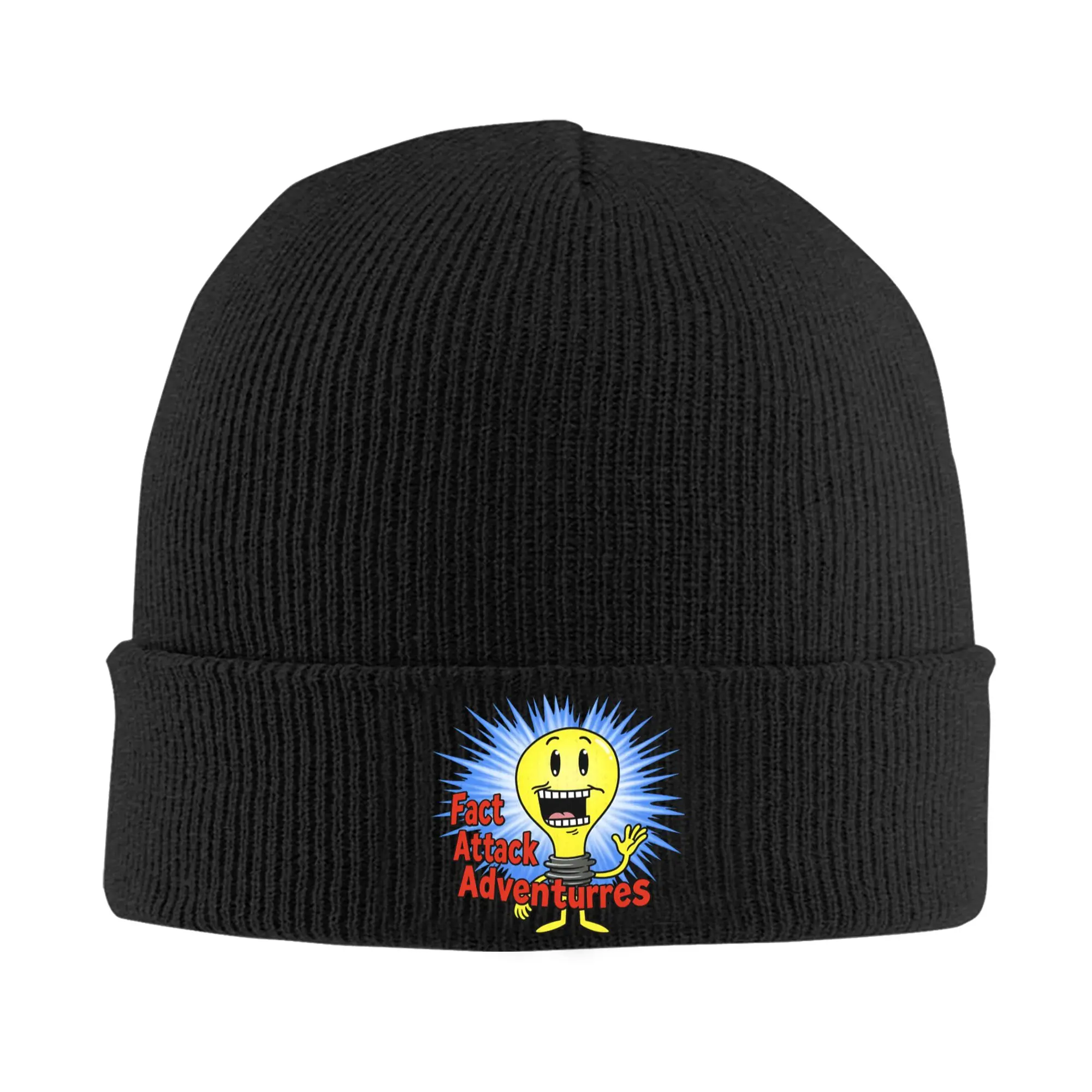 Fact Attack Adventures Lighty Rib Knit Cuffed Beanie For Men Women  Winter Warm Knit Skullies Beanie Cap