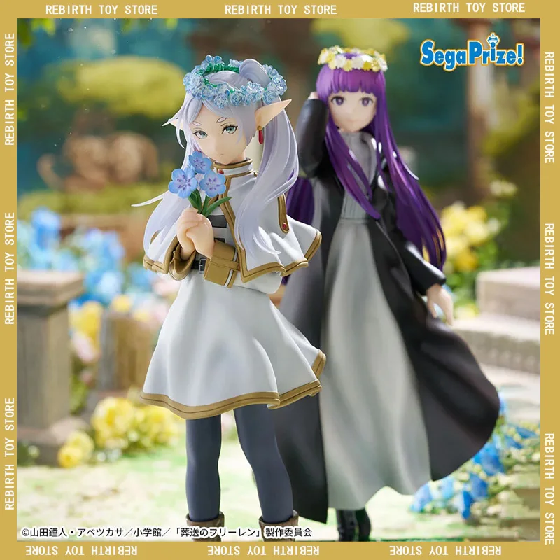

18cm Frieren Anime Girl Figure Frieren Fern Action Figure Pvc Cartoon Collectible Standing Pose Holding Flowers Birthday Gifts