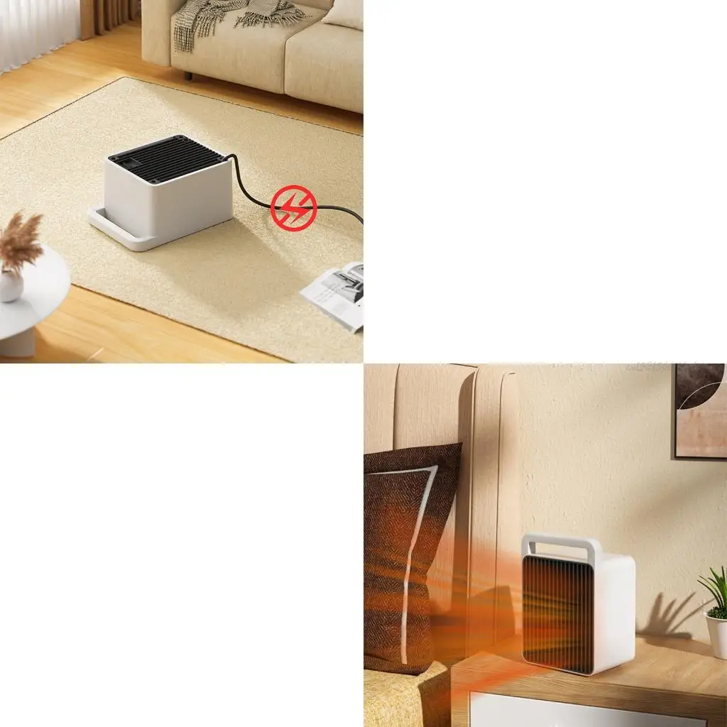 

27RB Portable 220V 900W PTC Electric Heater Automatic Temperature Control Desktop Mini Fan Bedroom Heating Fast Heater