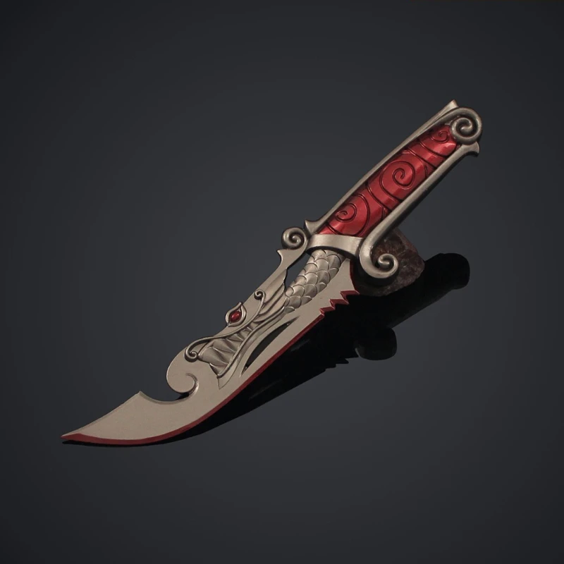 Periféricos Valorant de 8,66 pulgadas, cuchillo de bolsillo para primer año, juego de hoja de dragón, arma corporal, modelo de Metal, artesanías de alta calidad, juguetes para niños, regalos