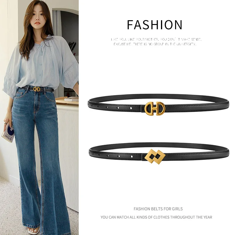 

Fashion Ladies Genuine Leather Belts Casual Versatile Dress Decoration Luxury Suit Jeans Belts Designer High Quality Women Belt