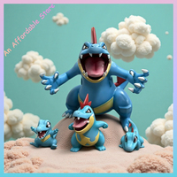 Cartoon Anime P0kemon Totodile Croconaw Feraligatr World Action Figure Desktop Statue Model Toy Gift