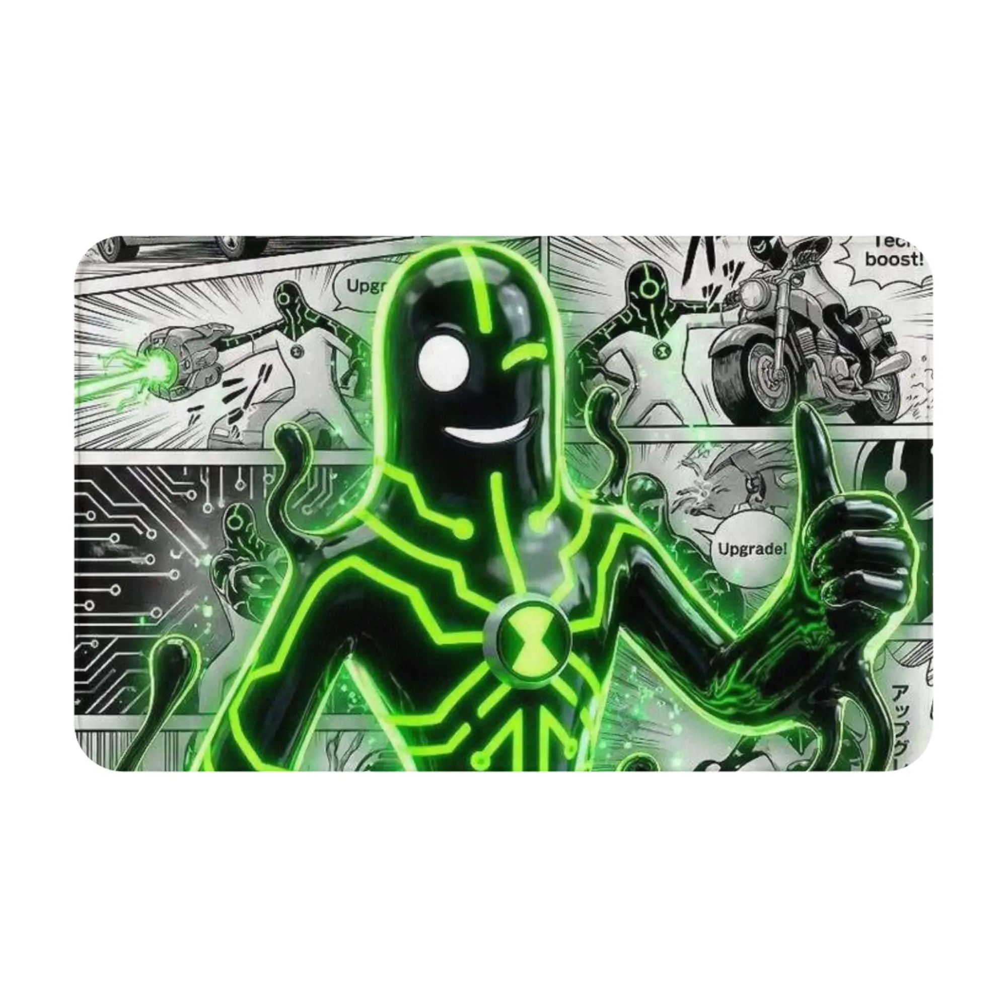 Upgrade Ben10 Tech Alien Graphic Doormat Bathroom Living Room Mat  Absorbent Home Decor