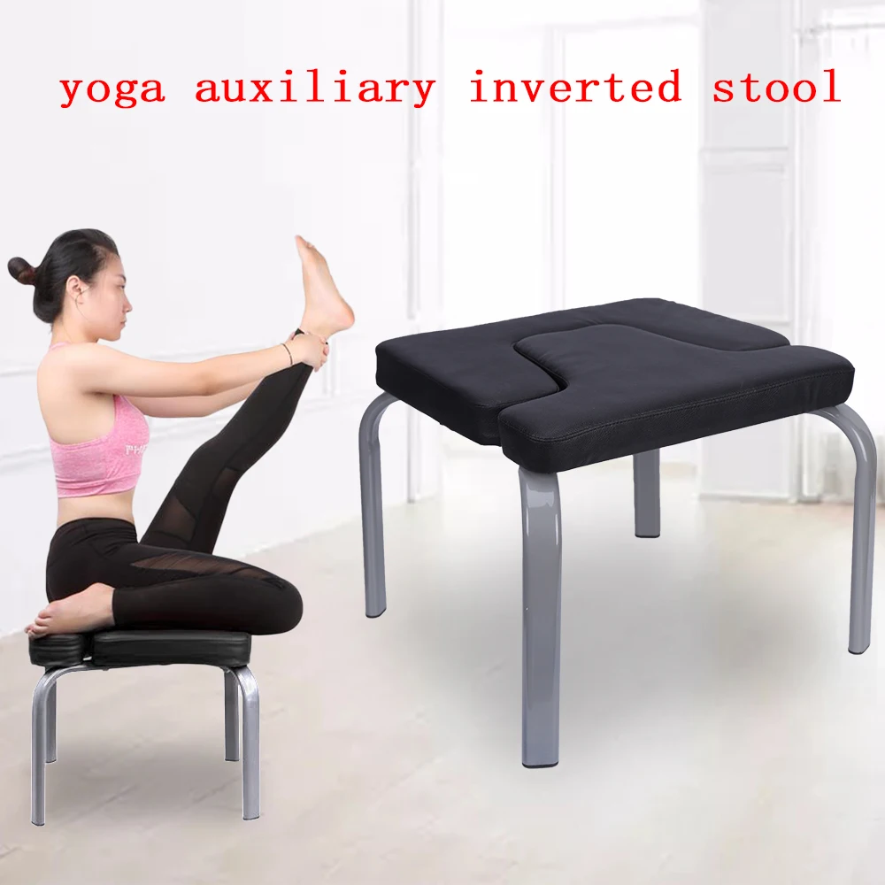 Yoga Chair Inversion Bench Stool Headstand Fitness Workbench for Home Gym Black