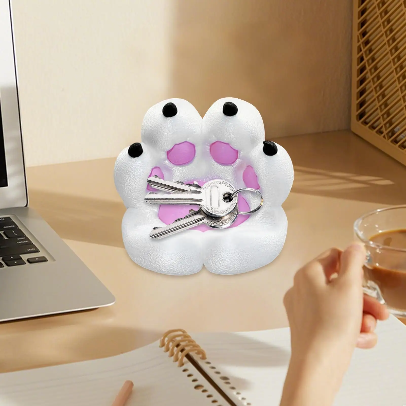 

Phone Holder 3D Printed Cat Paw Shape Phone Cradle Cute Cat Paw Pad Phone Holder Jewelry Organzier Home Desktop Decoration