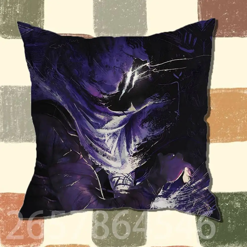 V-Valorant Omen Printed Pillow Cover Cushion Case Simple Sofa Pillow Case No Pillow Core