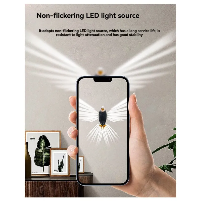 

Настенный светильник ABFU-Eagle, лысая, настенная лампа на батарейках для спальни, гостиной, прихожей