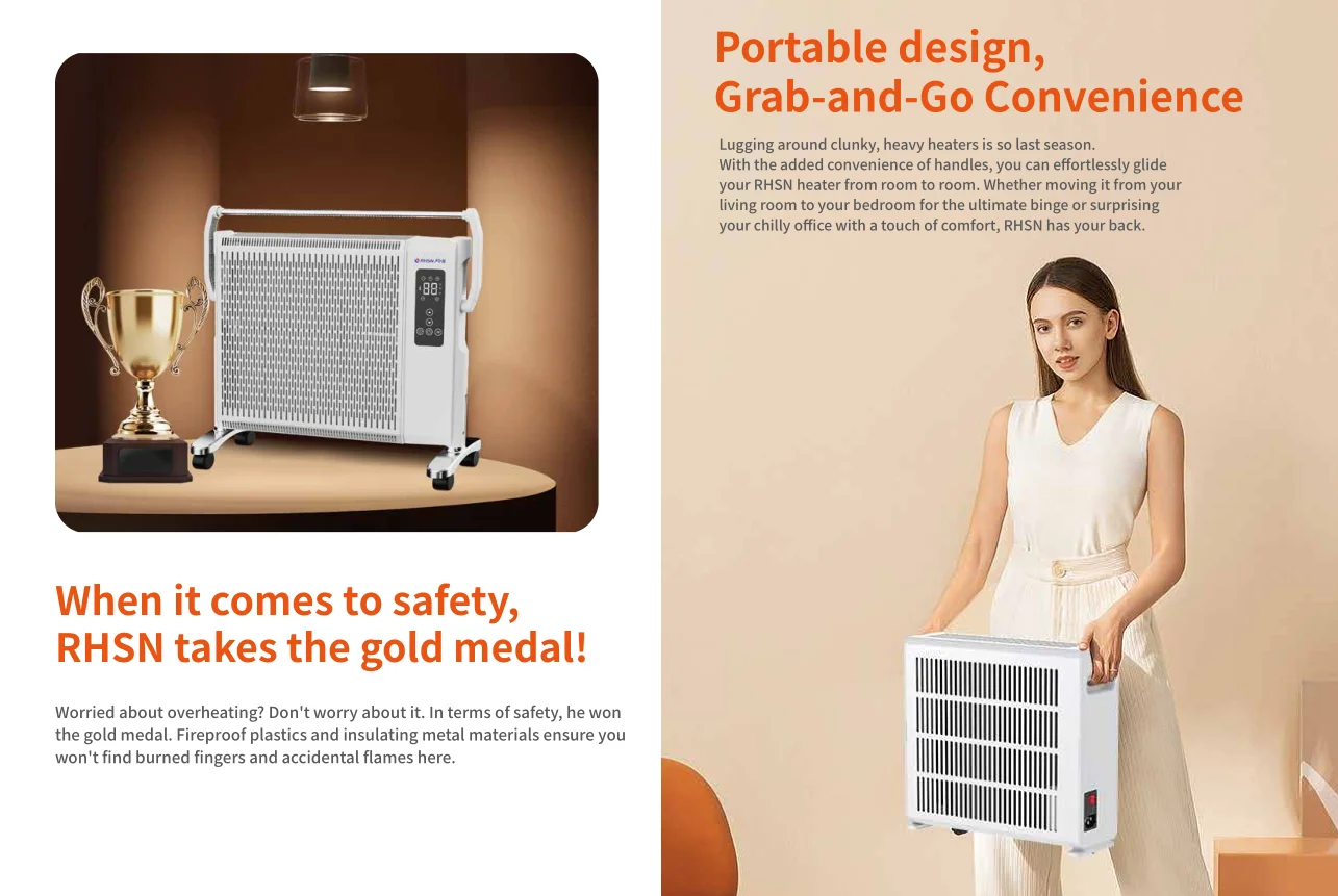 1800W Portable Electric Heater for Indoor Use Thermostat with Glass Ceramic for Bedroom and Office Space Heater for Comfort