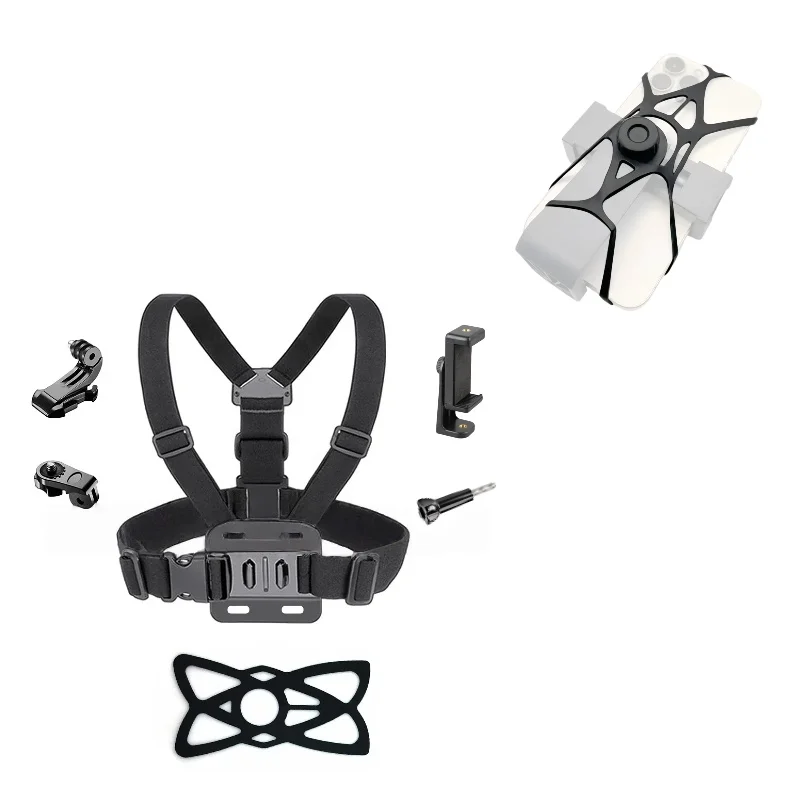 Terebento Chest Strap Headband Mount Phone Rotate Mount  For GoPro Hero 9-13 Insta360 X4 DJI Action 4 Action Camera Accessories
