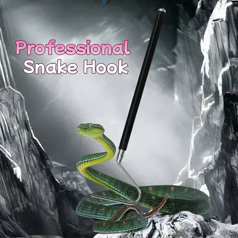 1/2PCS Professional Snake Hook - Retractable Stainless Steel Reptile Catcher Tool for Safe Handling&Removal Reptile Accessories