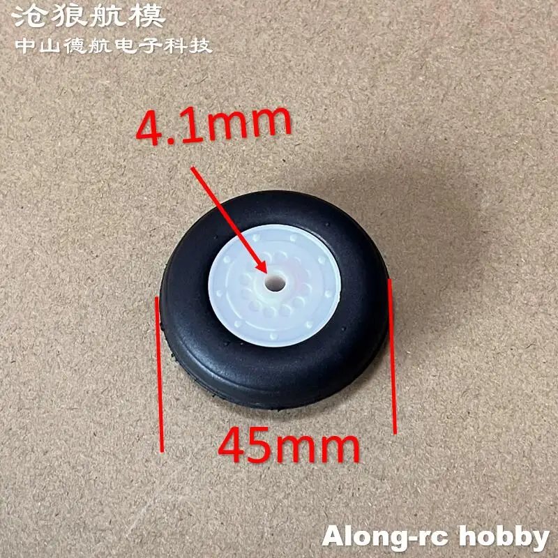 RC Airplane Hobby Models DIY Plane Model Landing Gear Spare Part Rubber Wheel 2pcs  60*17*4.1mm or 45*16*4.1mm 60mm 40mm wheels