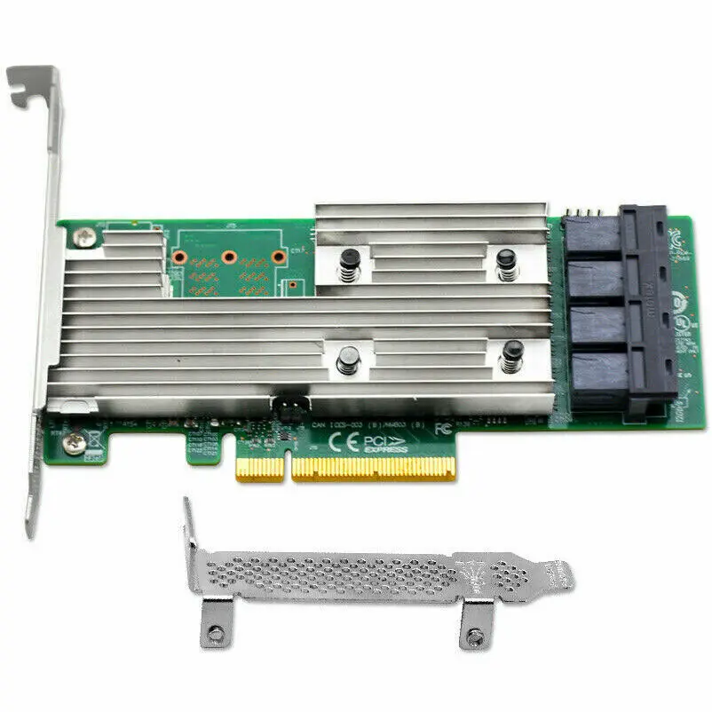 LSI Logic Controller Card IT Mode 9305-24i 24 Port SAS 12Gb/s 6 * 8643 SATA