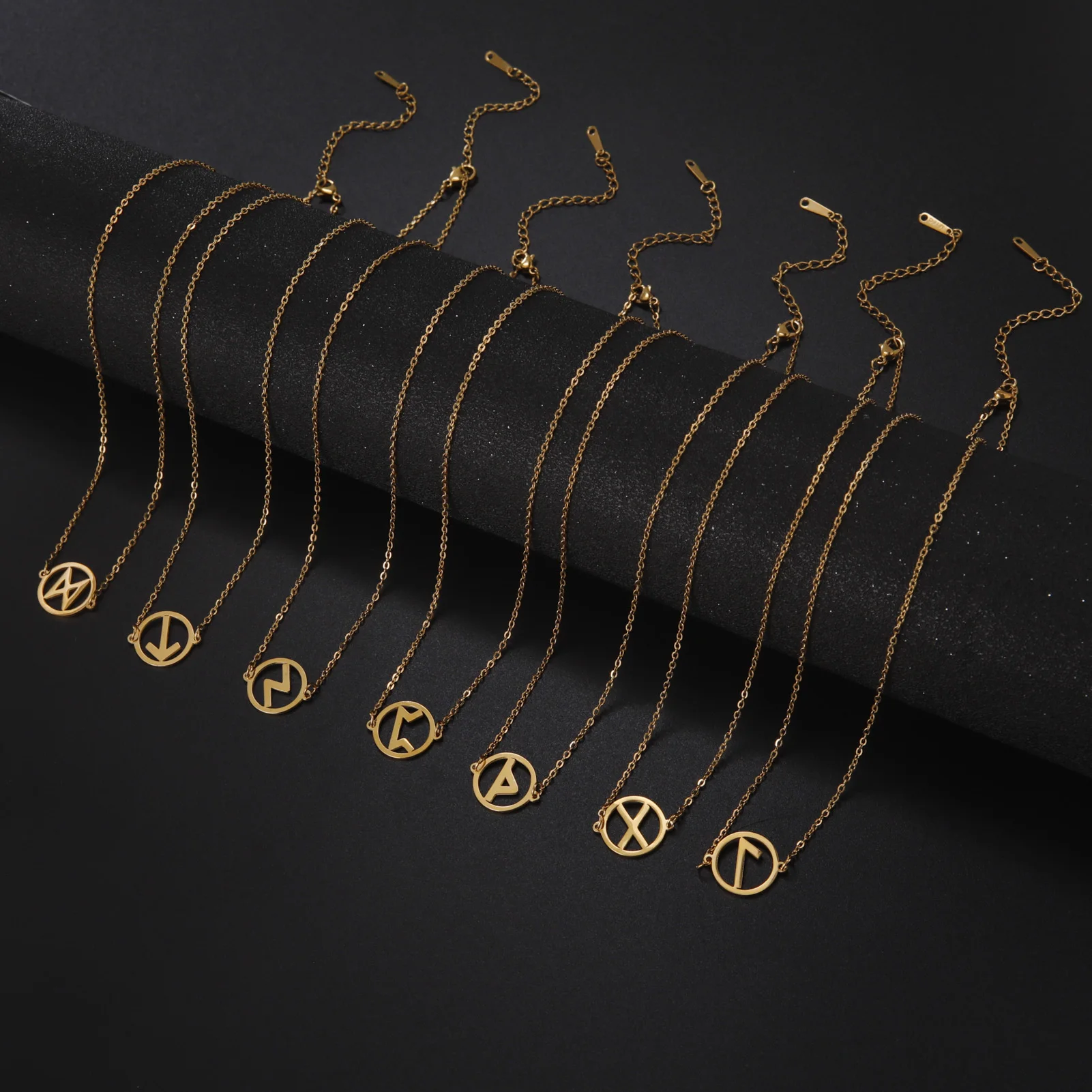 Dawapara The Elder Futhark 24 Runen Halskette Nordischer Glaube Schutz Paar-Halskette Edelstahl Schmuck – Detail 7