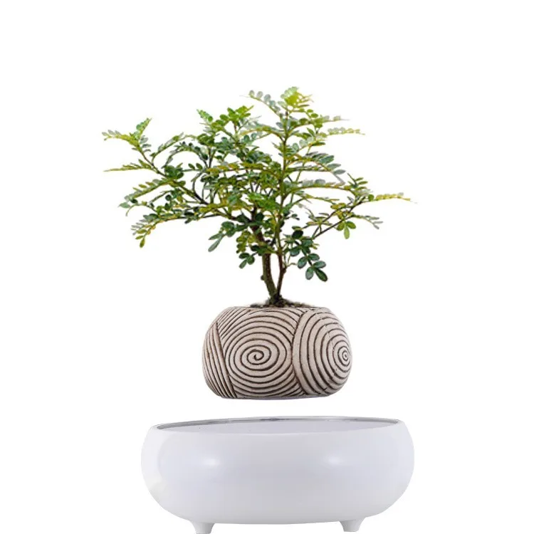 Maglev potted plant flower pot sky living room office desktop creative ornament gift free shipping technology light luxury style