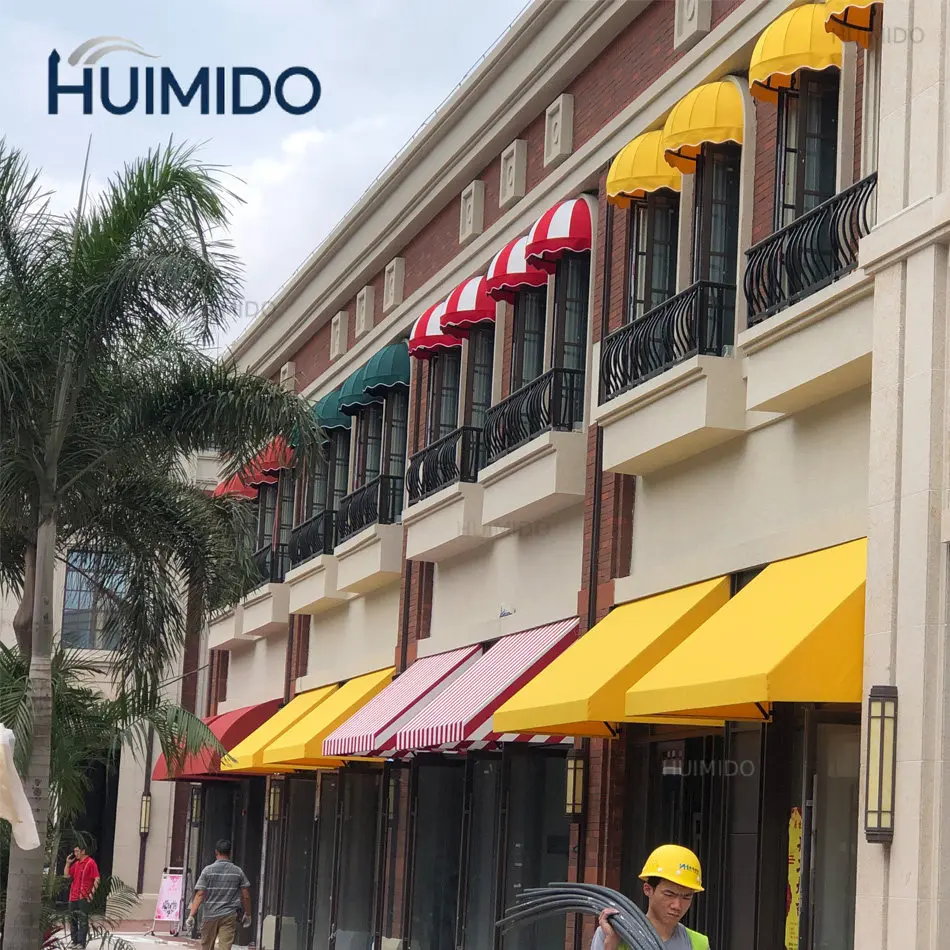 Hot-selling French awning watermelon awning folding movable door head fixed canopy custom semi-round decorative window awning