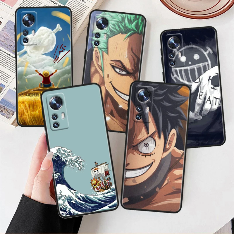 Japan Anime O-One Piece For Xiaomi Mi 10T 10S 9T 9 SE 8 A3 A2 A1 6X 5X CC9E Note 10 Lite Pro Mix 3 Black Soft Phone Case