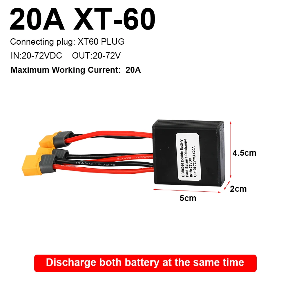 Dual Battery Discharge Converter, Simultaneous Connection Adapter, Balanced Discharge Module, Ebike Parts, 20V-72V,20A-100A