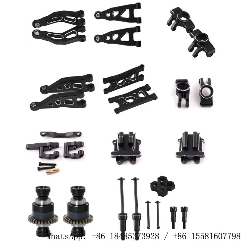 Full Aluminum Upgrade Parts Set for 1/14 Mojave Grom RC Car Compatible with Brushed & Brushless Power System Replacement Kit