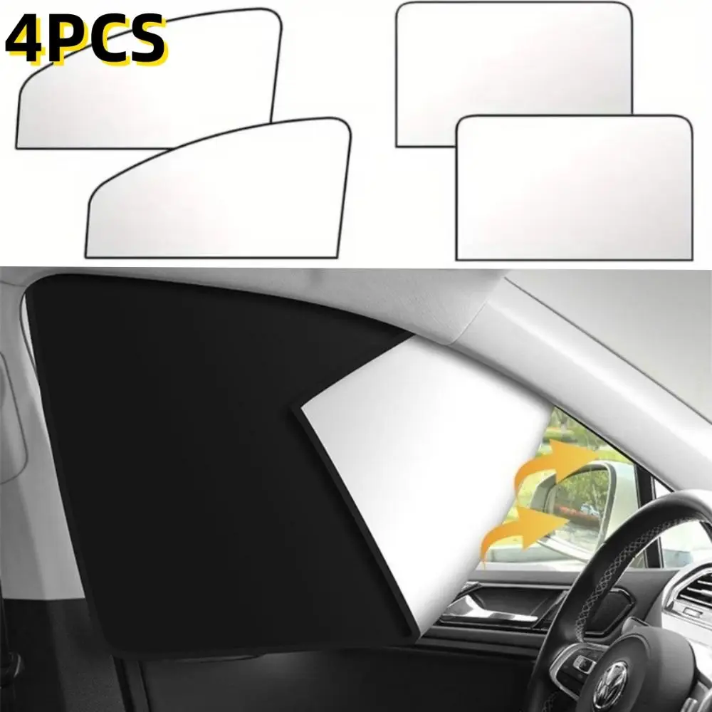 

4PCS Magnetic Car Window Sunshades UV-Anti Folding Car Sunshade Covers Protector Accessories Universal Window Sun Shade Summer