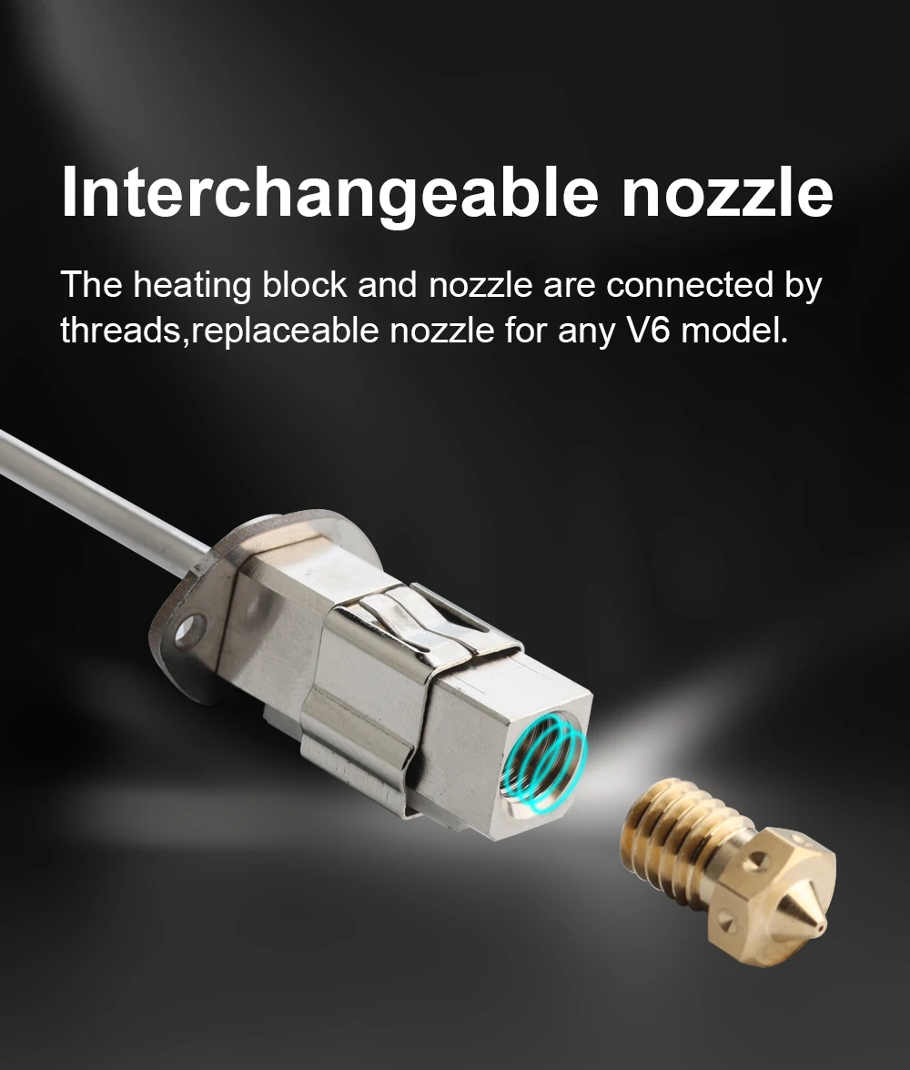 Trianglelab CHCB-SV08 Hotend Heizseiten-Upgrade für SV08 Kompatibel mit Vorherigen Kühlkörpern 80W Heizelement – Detail 7