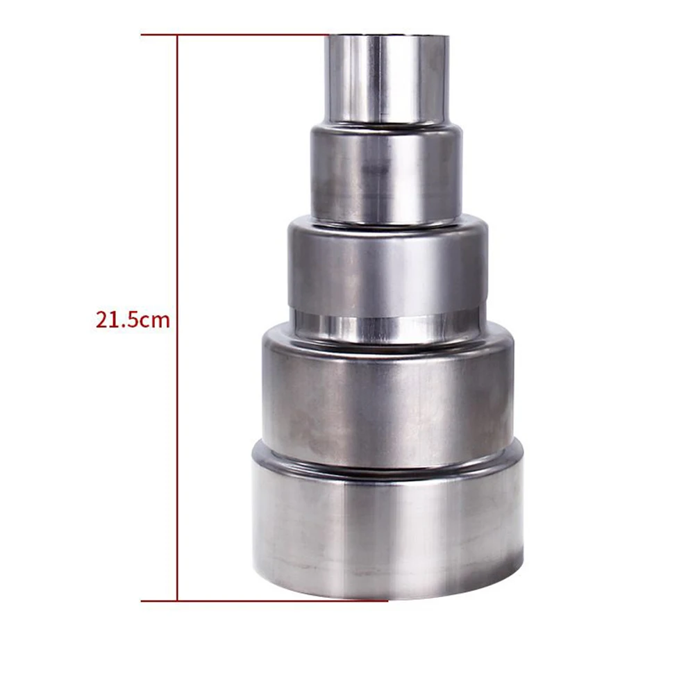 1pc Stove Pipe Extension Reduction Stainless Steel Flue Pipe Reducer Tubing Connector Chimney Adaptor 60/70/80/90/100/110/120mm