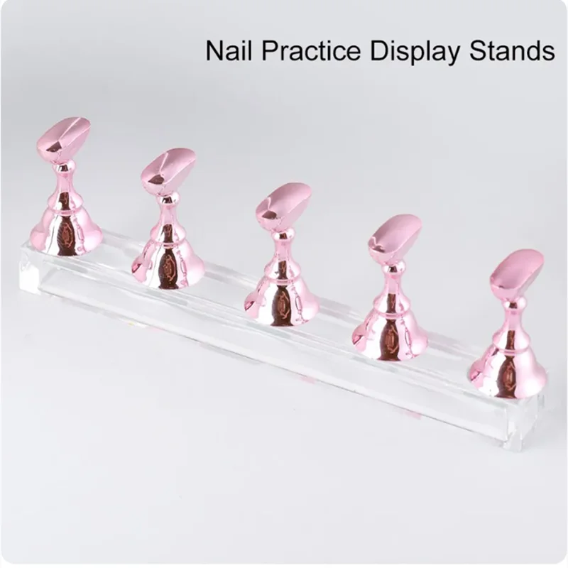 5 pezzi di scacchi Borad punte magnetiche per unghie pratica espositore set supporto per nail art in acrilico smalto gel UV che mostra scaffale per manicure