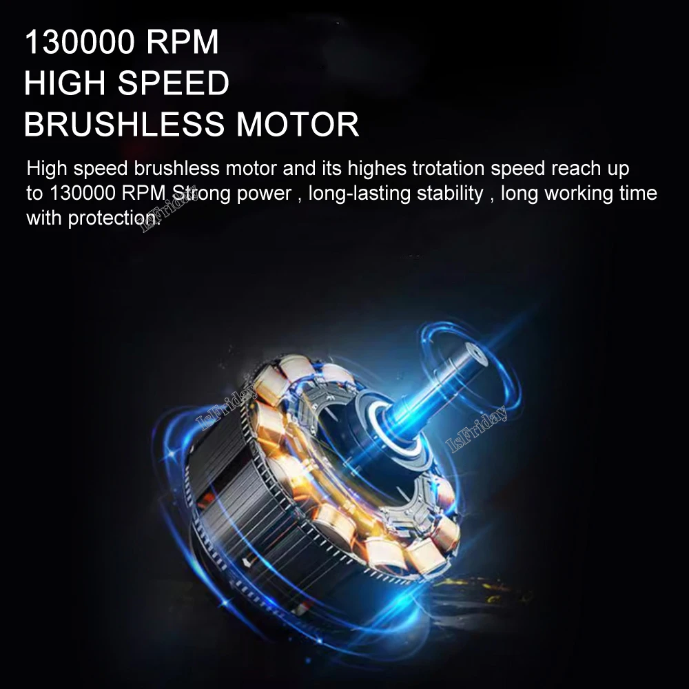 

3-го поколения X3 Violent Blower Mini Turbo Jet Fan Ручной бесщеточный двигатель 130 000 об/мин Скорость ветра 52 м/с Промышленный канальный вентилятор