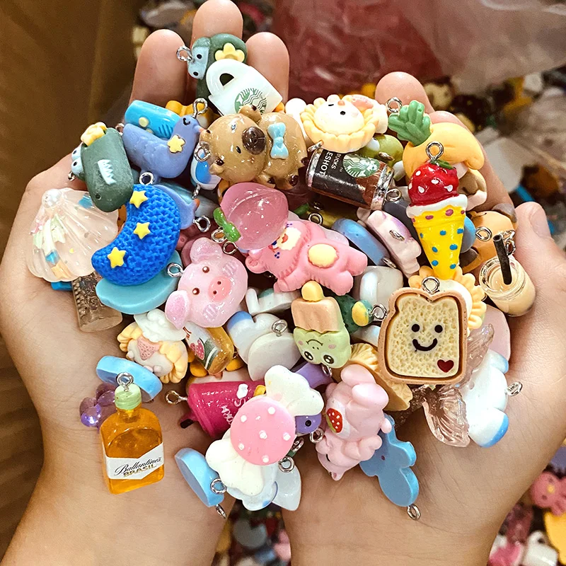 مجموعة دلايات راتنج فاكهة حيوانات كرتونية ، قرط ذاتي الصنع ، سوار ، قلادة ، صناعة ، بيع بالجملة ، دلايات من من المجوهرات ، من من من من من من من صوفي