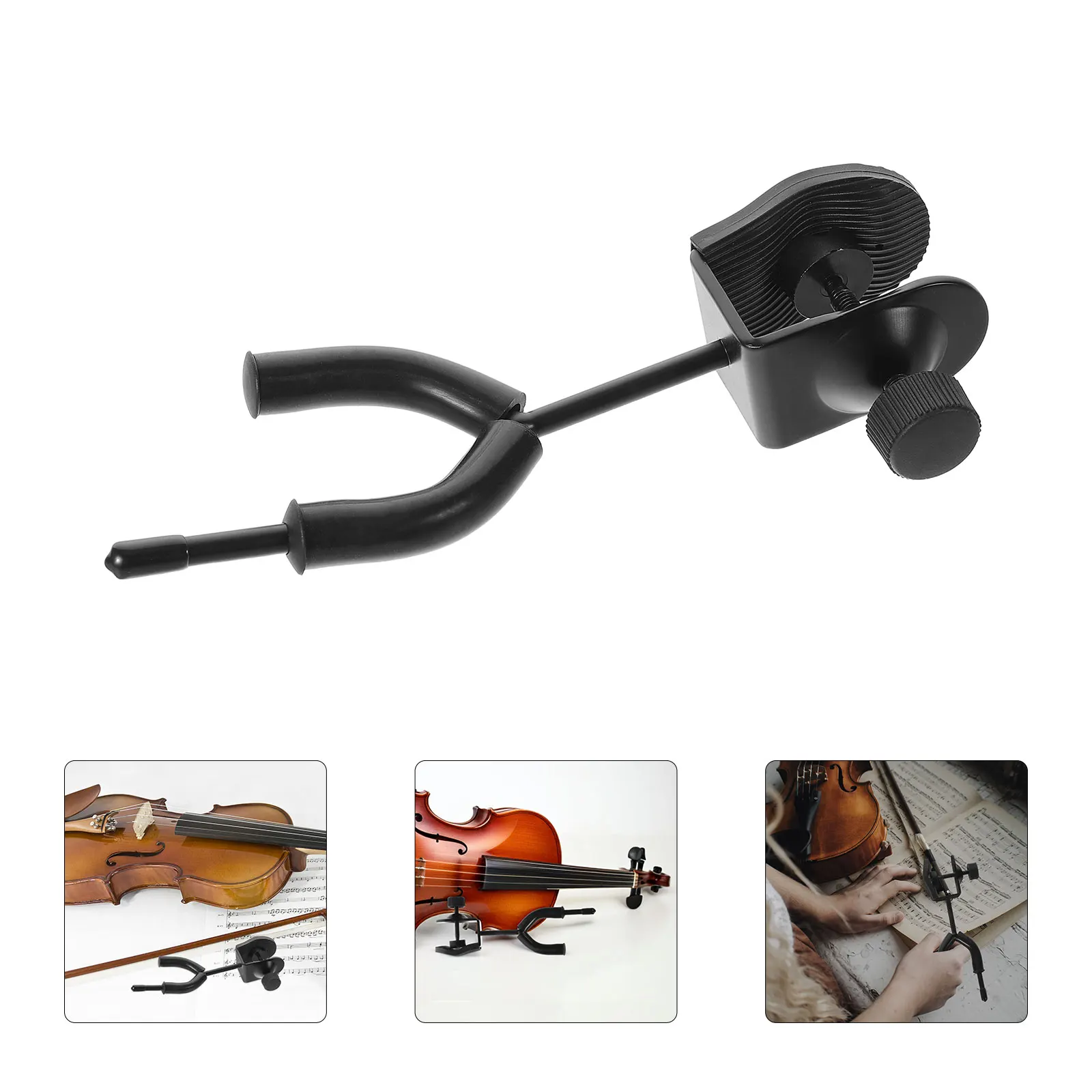 

Violin Rack Hanger for Music Stand Hook Instrument Accessories Metal Plastic Holder Clamp
