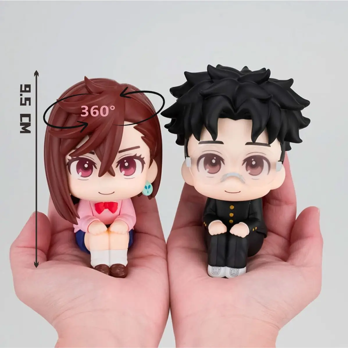 

New Big-Head Chibi Ayase Momo/Okarun - Romantic Couple Set from Anime "Dandadan" | Articulated Figure Model, Perfect Gift