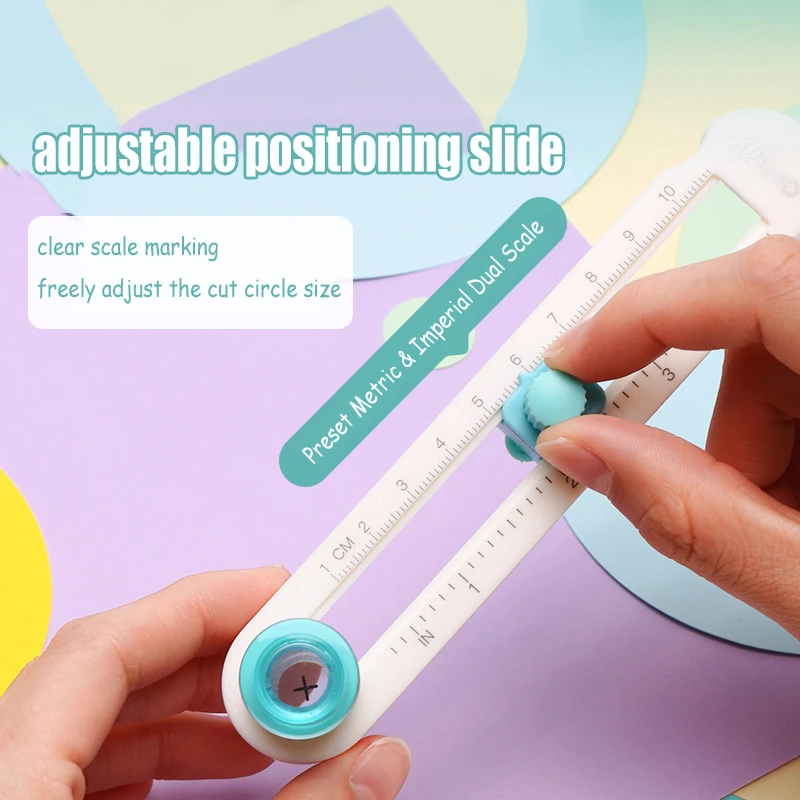 1pc Mini 360° Manual Rotary Cutter Multifunction Compass Knife Circle Cutter Creative DIY Art Cutting Tool Stationery
