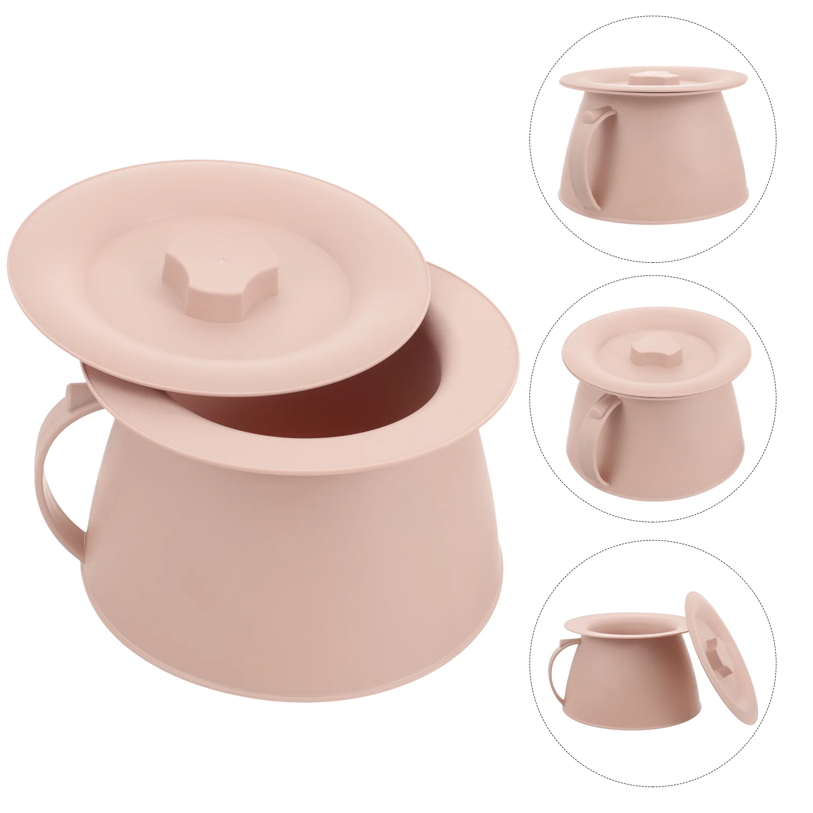 Travel Potty Thickened Spittoon with Lid Portable Toilet for Kid Urine Bedpan Kids Pink Baby