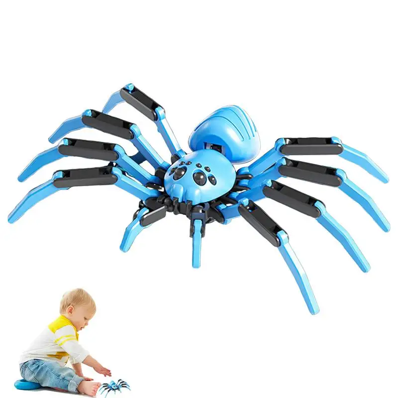 Halloween Spider 3D Spider With Flexible Joints Realistic Spider Prank Scary Spider Figures For Home Office Desk Decoration