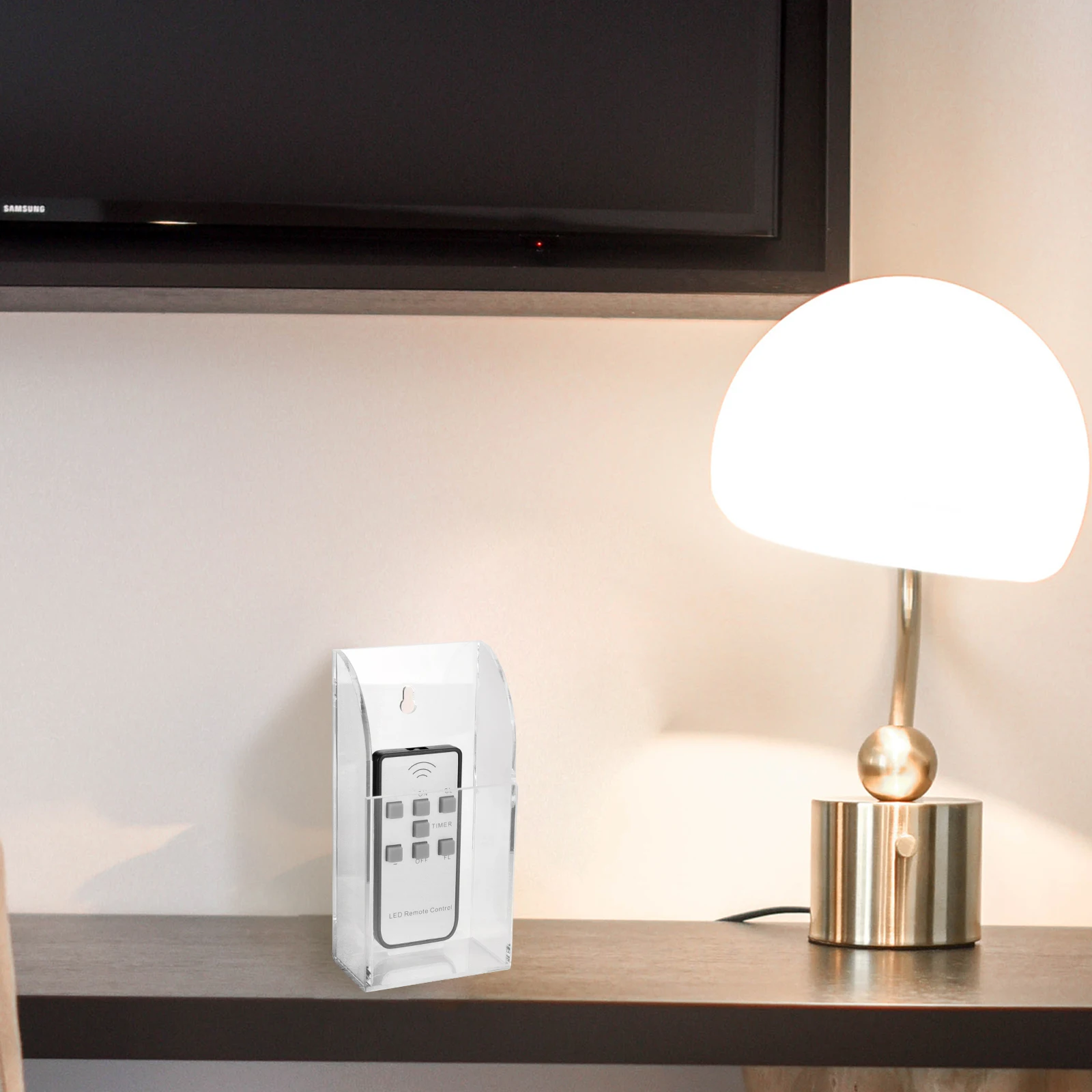 Remote Control Storage Box Wall Mounted Organizer White Air Conditioner Case Fan Holder Simple Eco Friendly Durability