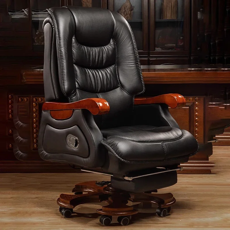 

Leather Executive Ofice Chair Wheels Gaming Pc Comfort Recliner Ofice Chair Design Nordic Sedia Da Ufficio Home Furniture