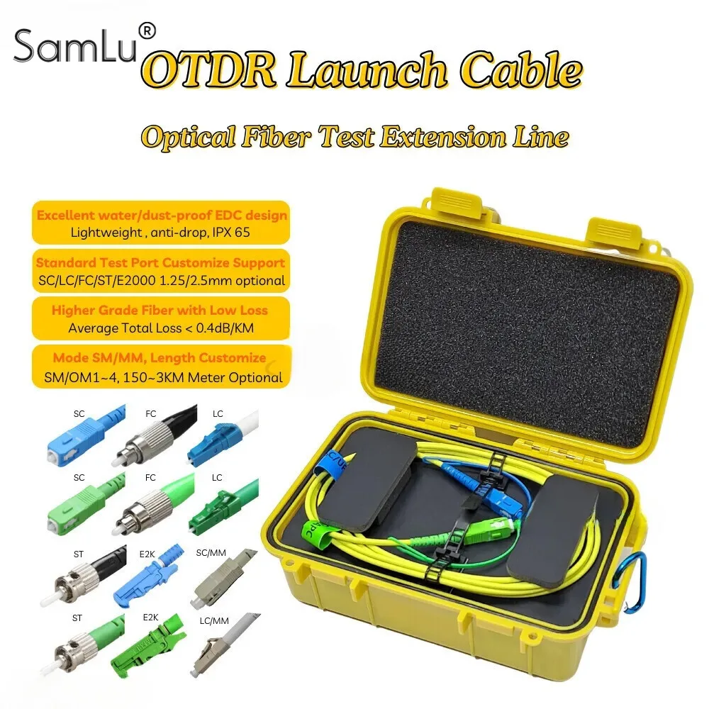 

1000M SC LC APC UPC OTDR Launch Cable Fiber Single Mode OTDR Test Extension Cord 1km OTDR Dead Zone Eliminator Fiber Ring