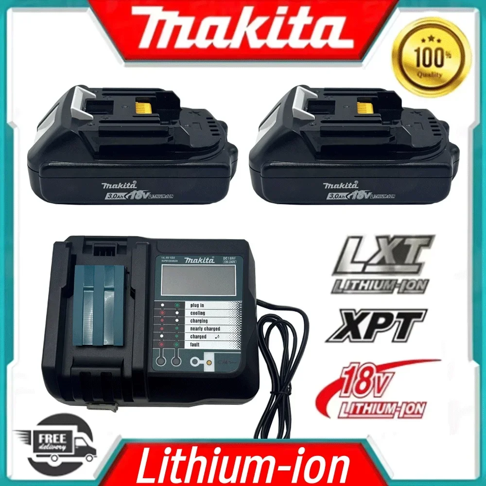 

Original Makita Rechargeable 18V 3.0Ah Li-Ion Battery BL1830 BL1860 BL1840 BL1815 194205-3 Replacement Power Tools Battery